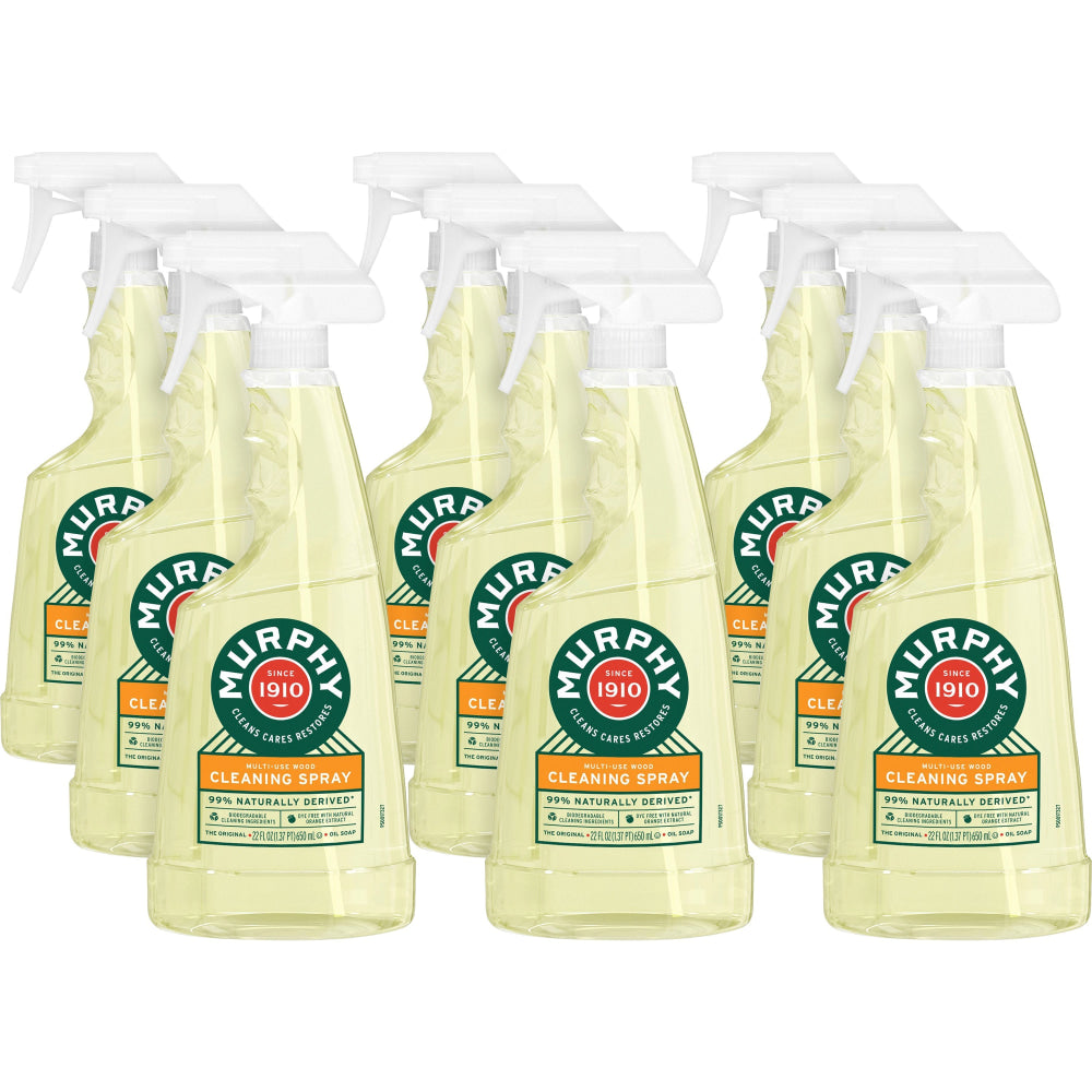 Murphys Oil Soap Multi-Use Spray, Fresh Orange Scent, 22 Oz, Carton Of 9 Bottles