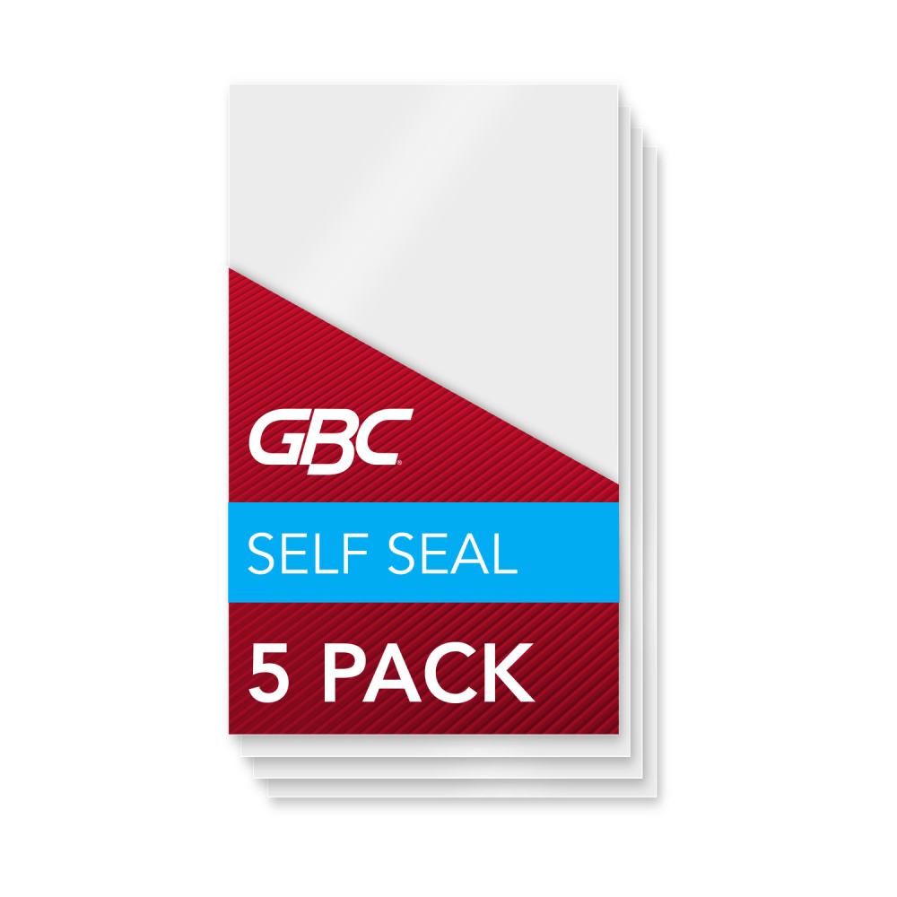Swingline GBC SelfSeal Self Adhesive Laminating Pouches, 5/Pack