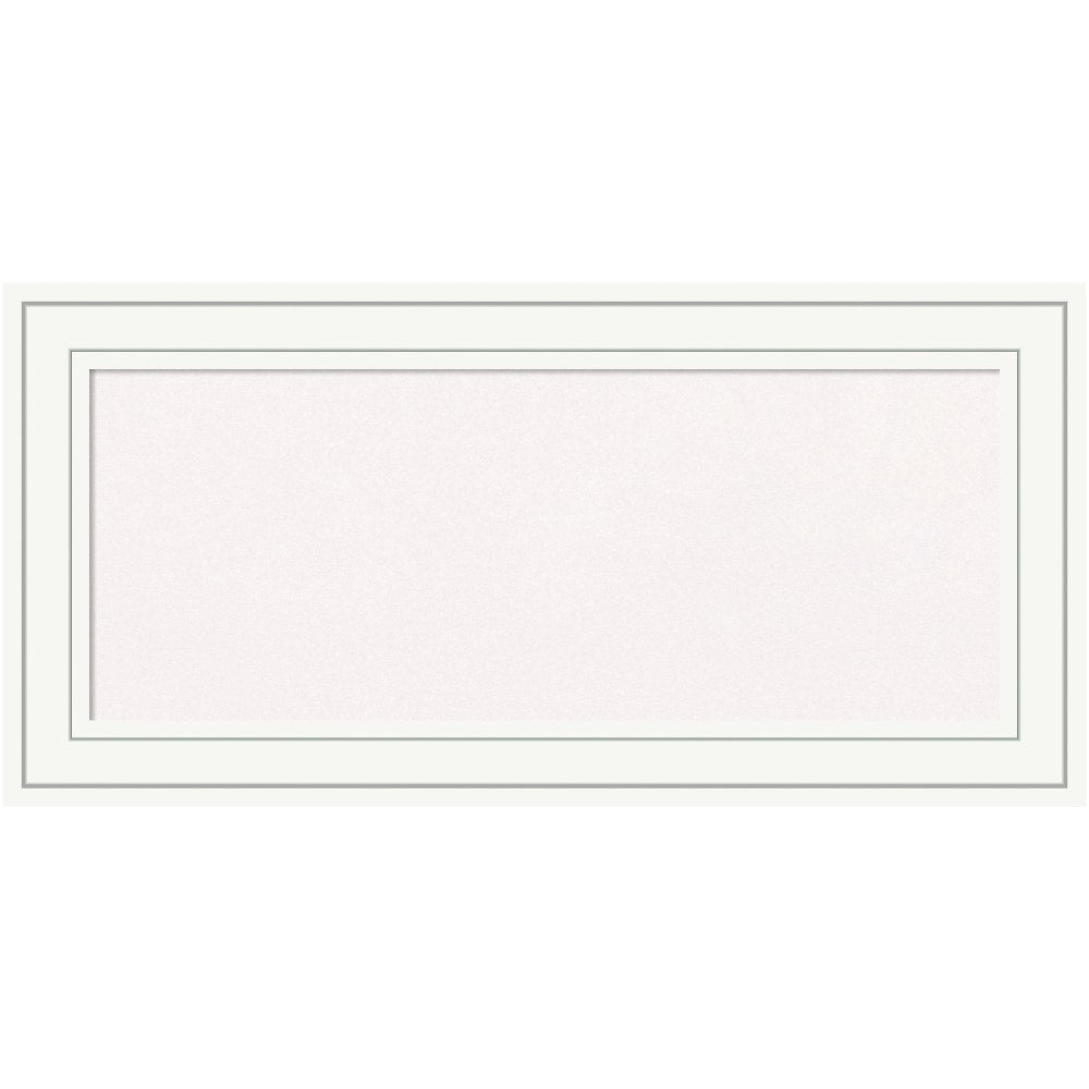 Amanti Art Cork Bulletin Board, 35in x 17in, White, Craftsman White Wood Frame