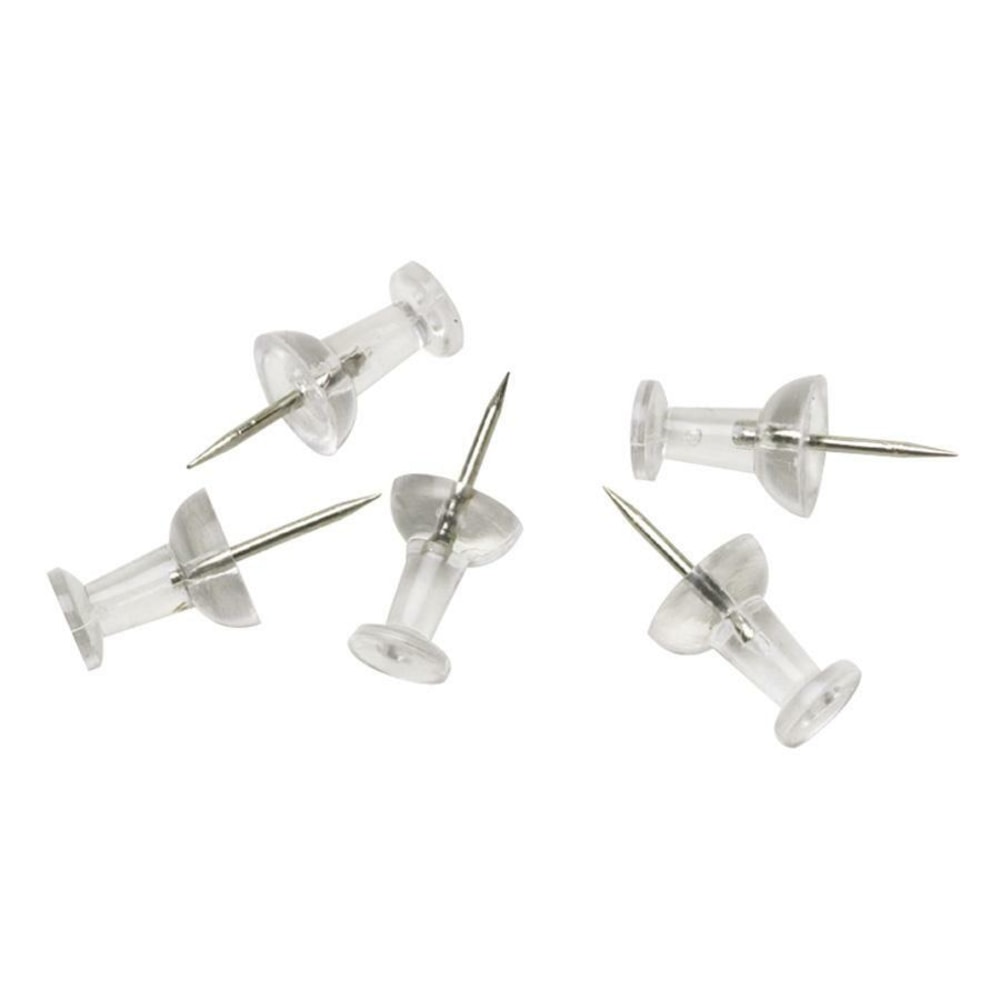 SKILCRAFT Clear Pushpins, Box Of 100 (AbilityOne 7510-00-940-0935)