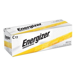 Energizer Industrial C Alkaline Batteries, Pack Of 12
