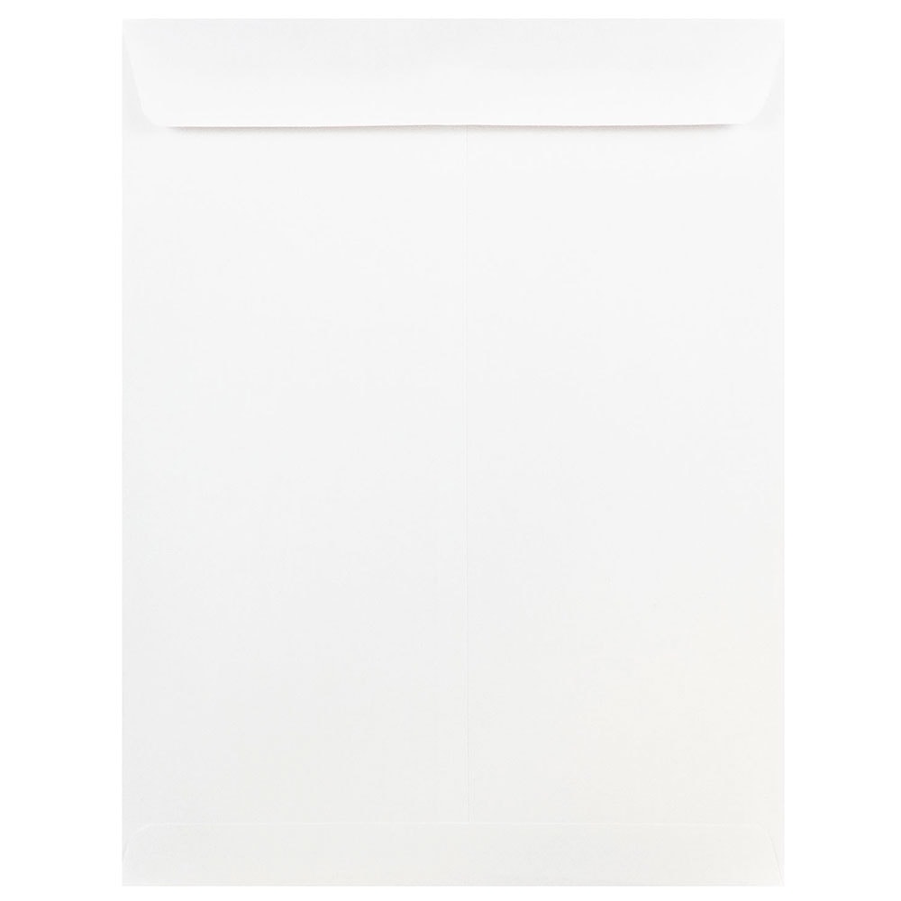 JAM Paper Open-End 9in x 12in Catalog Envelopes, Gummed Seal, White, Pack Of 25