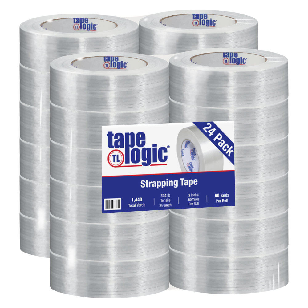 Tape Logic 1500 Strapping Tape, 2in x 60 Yd., Clear, Case Of 24