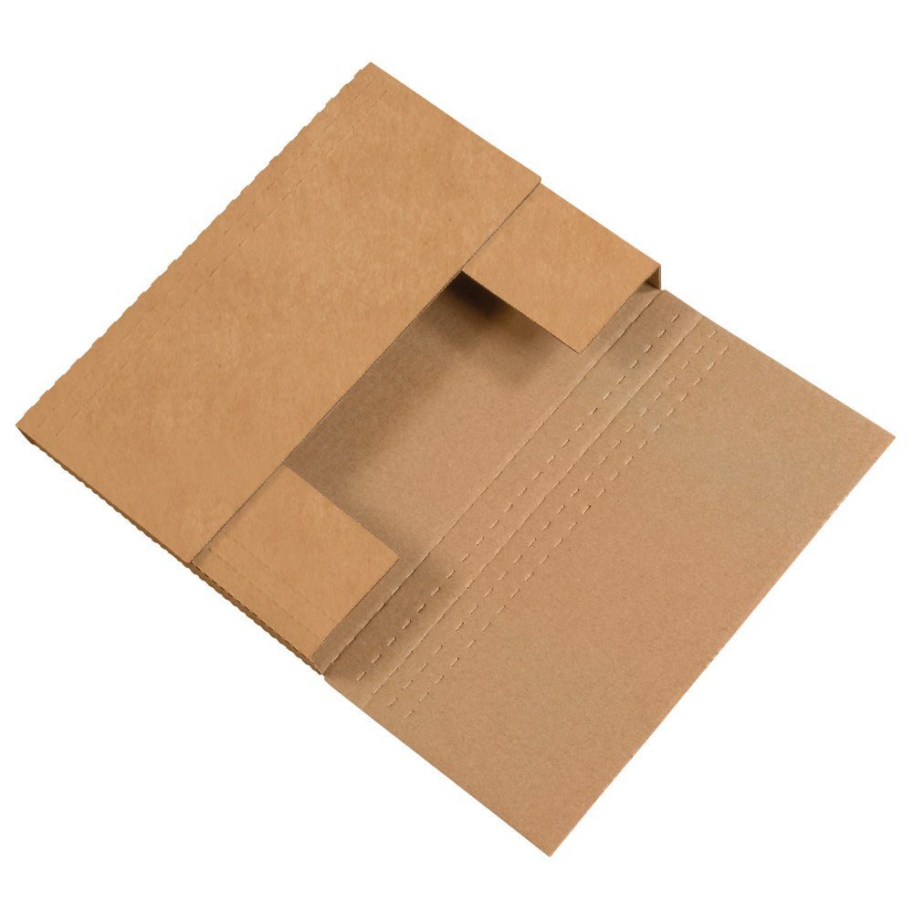 Partners Brand Easy Fold Mailers, 7 1/2in x 5 1/2in x 2in, Kraft, Pack Of 50