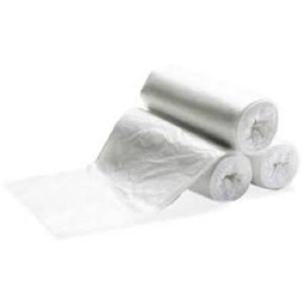 MultiPlast Systems High-Density Can Liners,  0.55 mil, 60-Gallon, 38in x 60in, Clear, 25 Bags Per Pack, Case Of 8 Packs