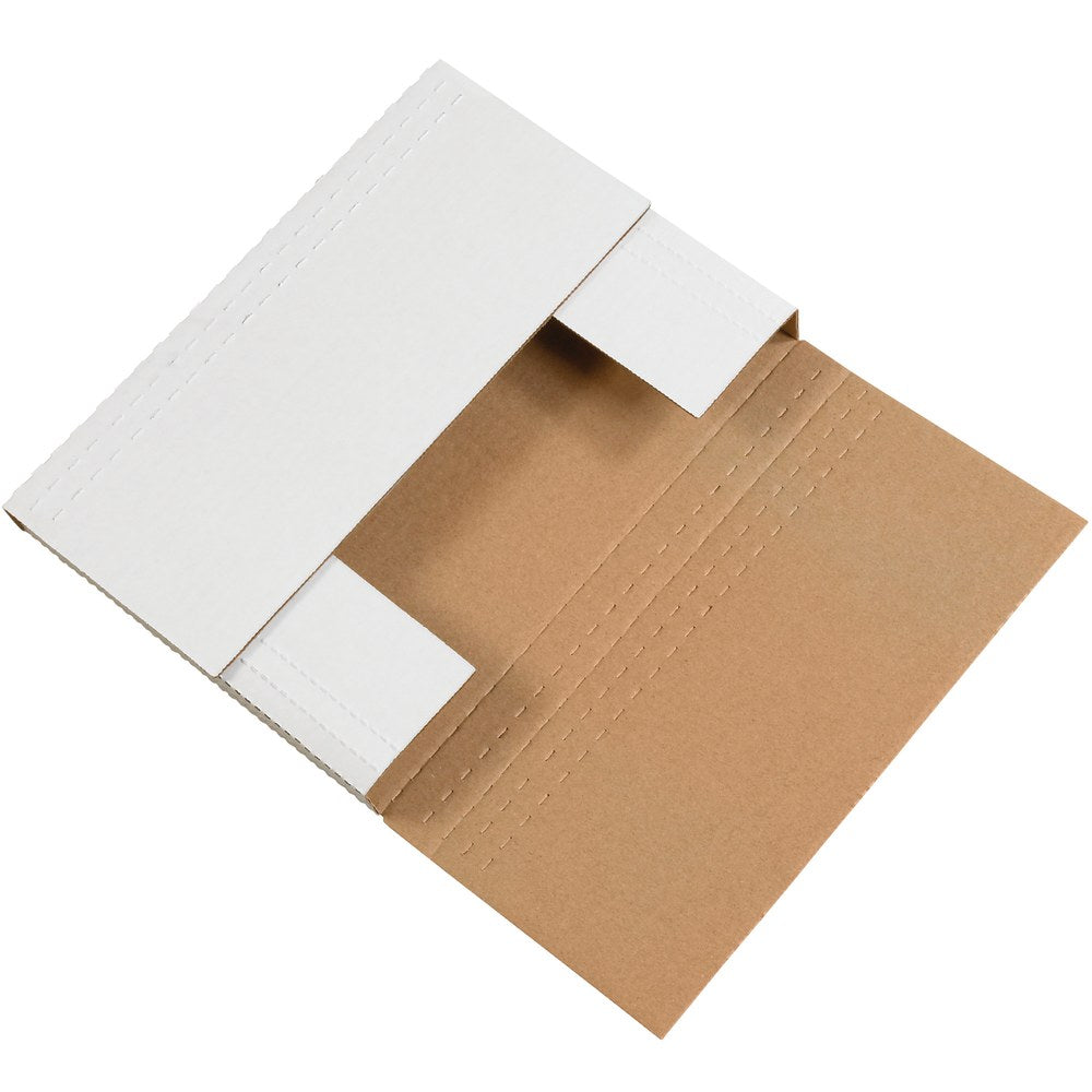 Partners Brand Easy Fold Mailers, 14 1/4in x 11 1/4in x 2in, White, Pack Of 50