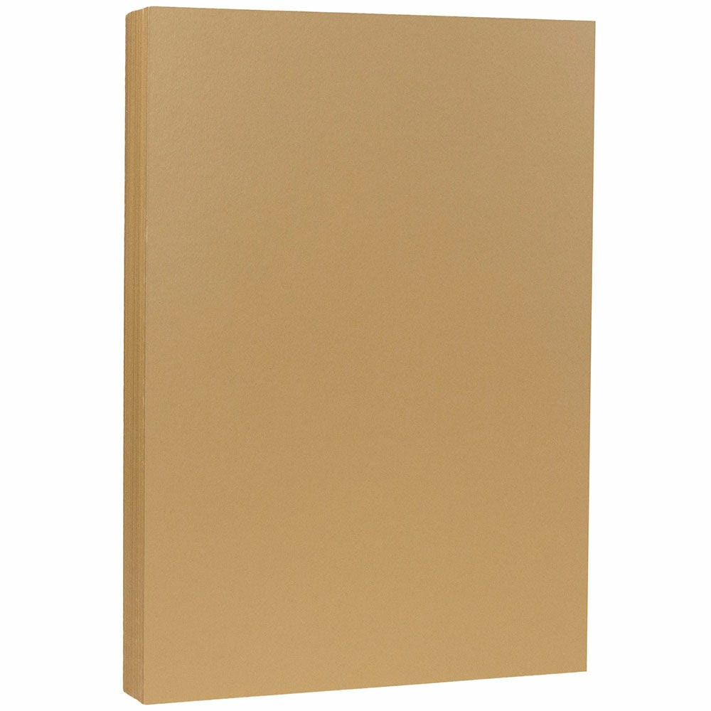 JAM Paper Legal Card Stock, Tan, Legal (8.5in x 14in), 80 Lb, Pack Of 50