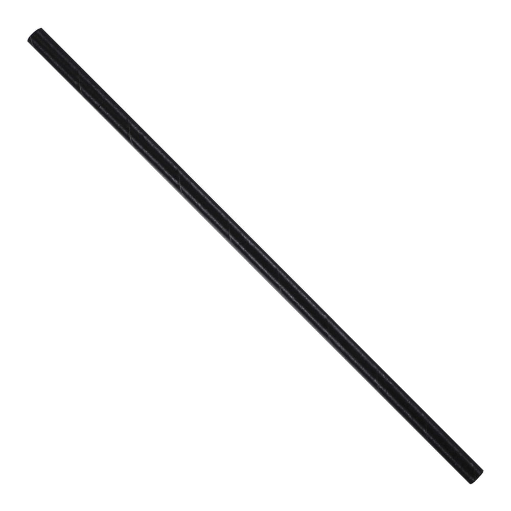 Hoffmaster Paper Straws, 7-3/4in, Black, Pack Of 4,800 Straws