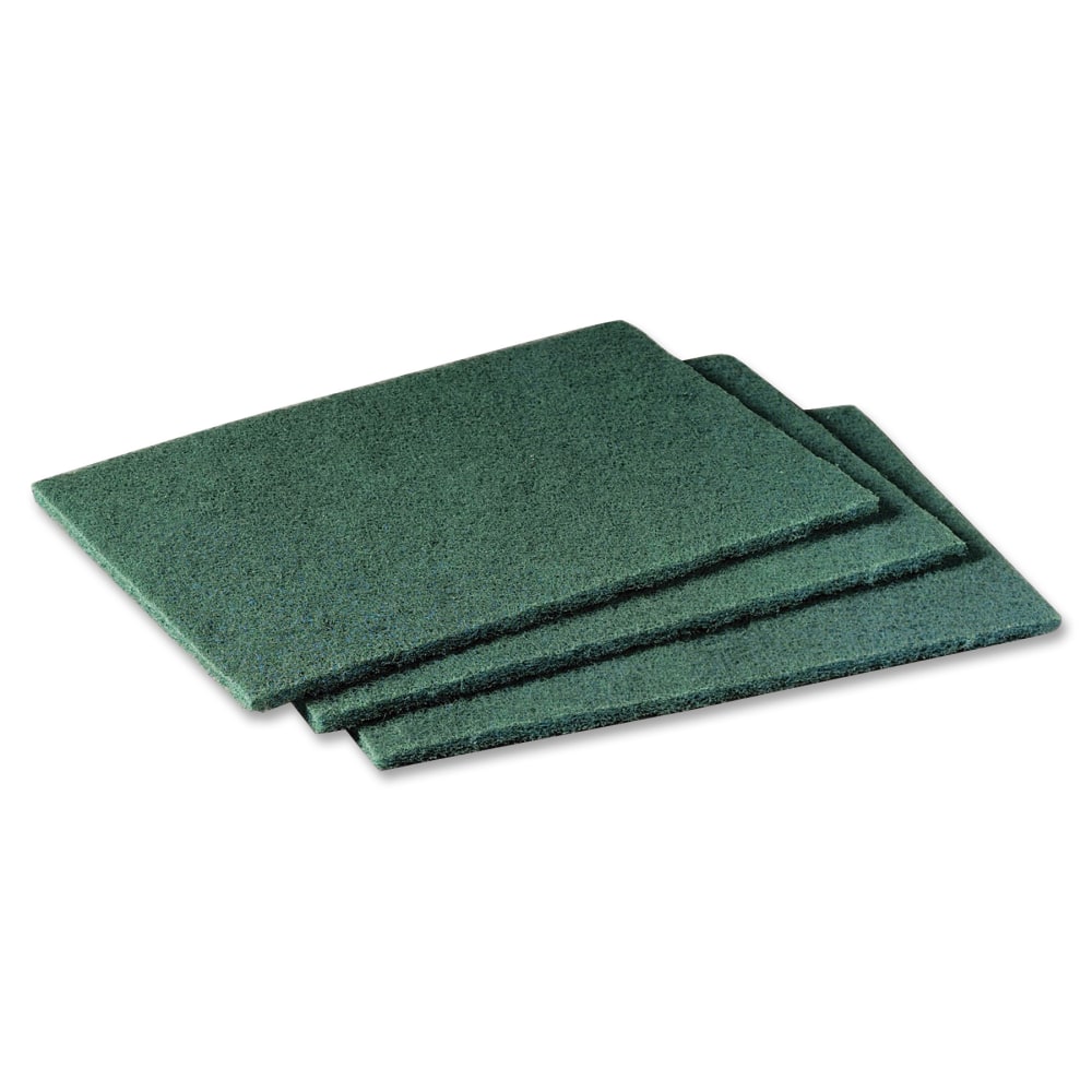 Scotch-Brite Scrubbing Pads, 9inH x 6inW x 9inD, 60/Carton, Synthetic, Green