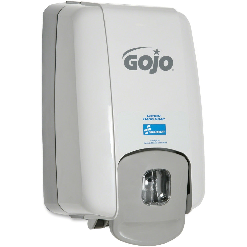 SKILCRAFT GOJO 2000 ml Liquid Soap Dispenser - Manual - 2.11 quart Capacity - White, Gray - 1 Each