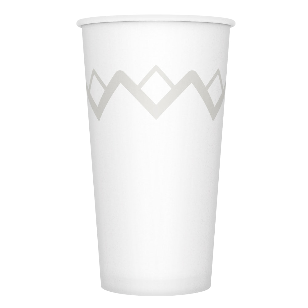Highmark Paper Hot Cups, 20 Oz, Printed White, Pack Of 50