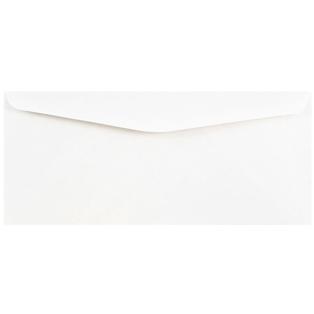 JAM PAPER #10 Business Commercial Envelopes, 4 1/8 x 9 1/2, White, Bulk 500/Box