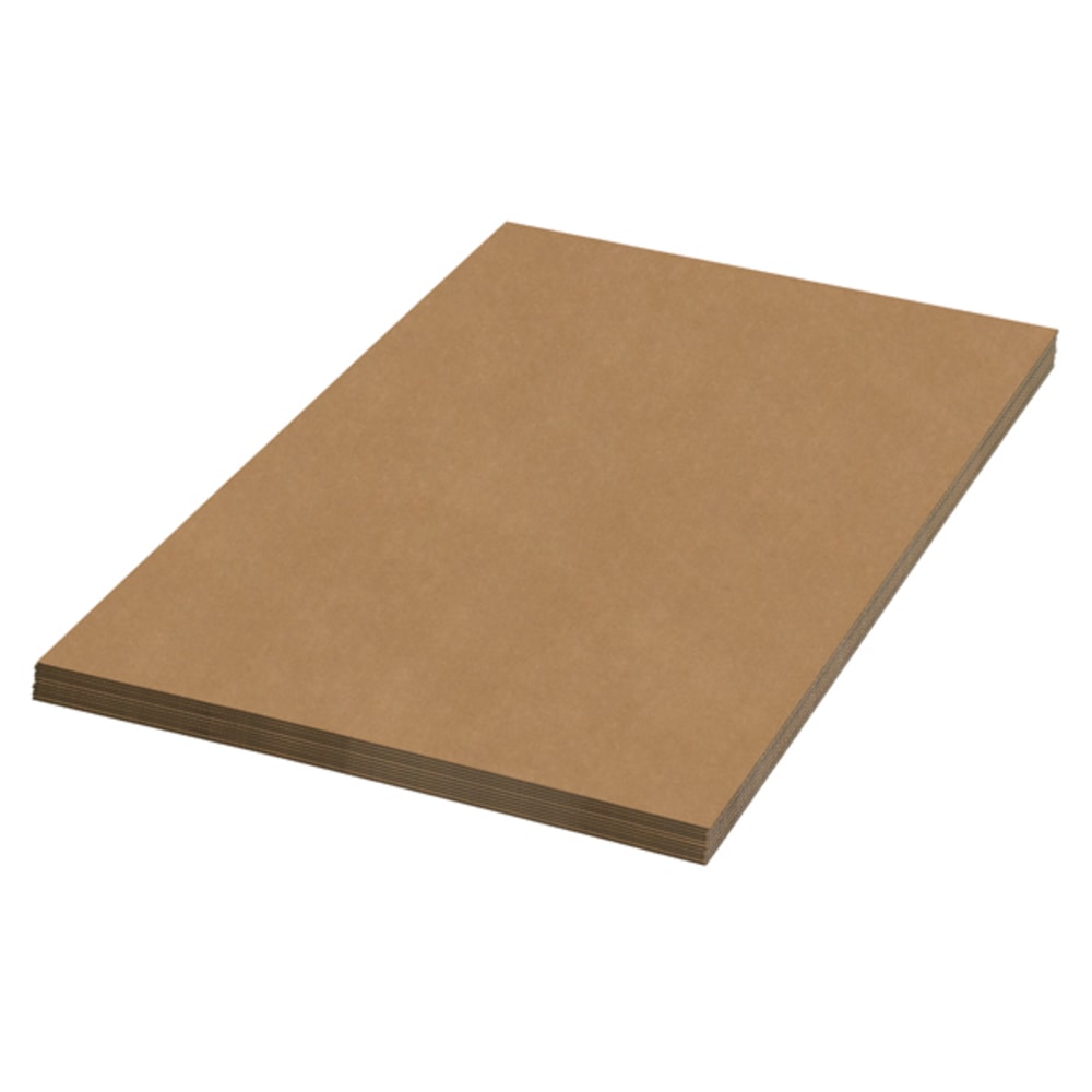 Partners Brand Material Kraft Corrugated Sheets, 24in x 60in, Pack Of 20