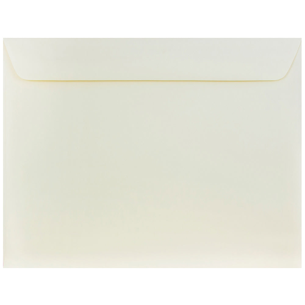 JAM Paper Booklet Strathmore Wove Envelopes, #13in, Gummed Seal, Strathmore Natural White, Pack Of 25