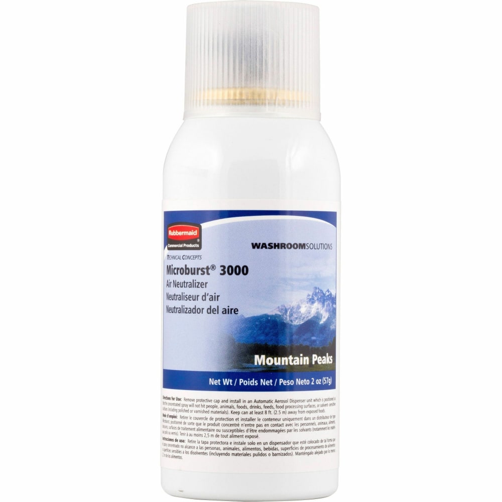 Rubbermaid Commercial Microburst 3000 Mountain Peaks Air Spray, 2 Oz, 12 / Carton