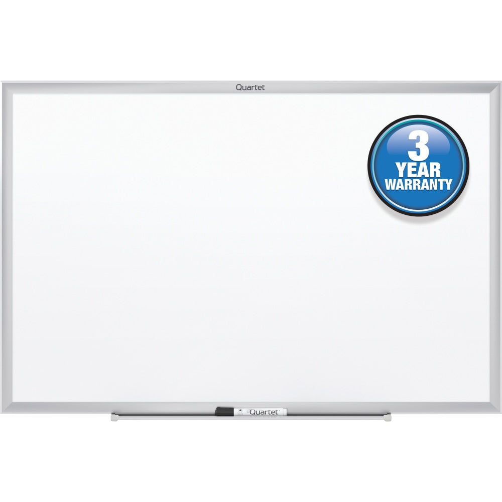 Quartet Classic Total Erase Non-Magnetic Melamine Dry-Erase Whiteboard, 48in x 72in, Aluminum Frame With Silver Finish