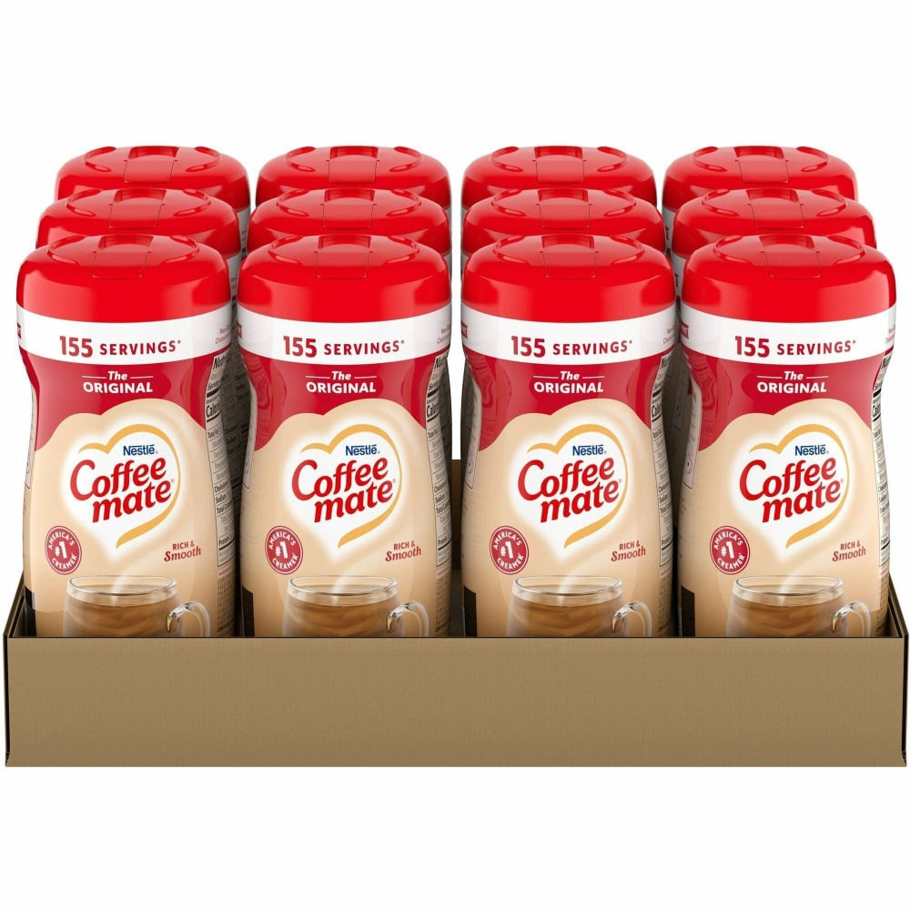 Coffee mate Original Powdered Coffee Creamer Canister - Original Flavor - 11 oz Canister - 12 / Carton - 1860 Serving