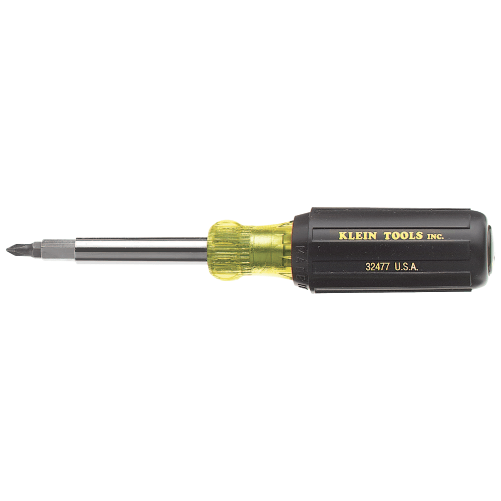 Klein Tools 10 in 1 Screwdriver/Nutdriver, #1,#2,T10,T15; 1/4,5/16 Slot; 1/4,5/16 Nutdriver