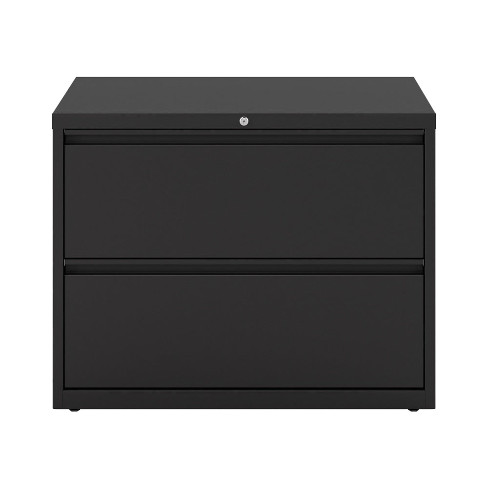 WorkPro 36inW x 18-5/8inD Lateral 2-Drawer File Cabinet, Black