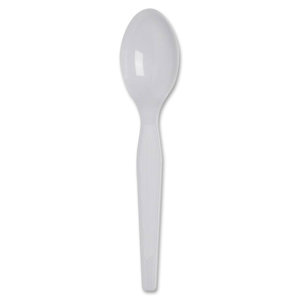 Dixie Heavyweight Disposable Teaspoons Grab-N-Go by GP Pro - Teaspoon - 1000 x Teaspoon - Polystyrene - White - 100/Box - 10 / Carton
