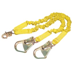 ShockWave2 100% Shock Absorbing Lanyard, 6 ft, Self-Locking Snap, 310 lb Capacity