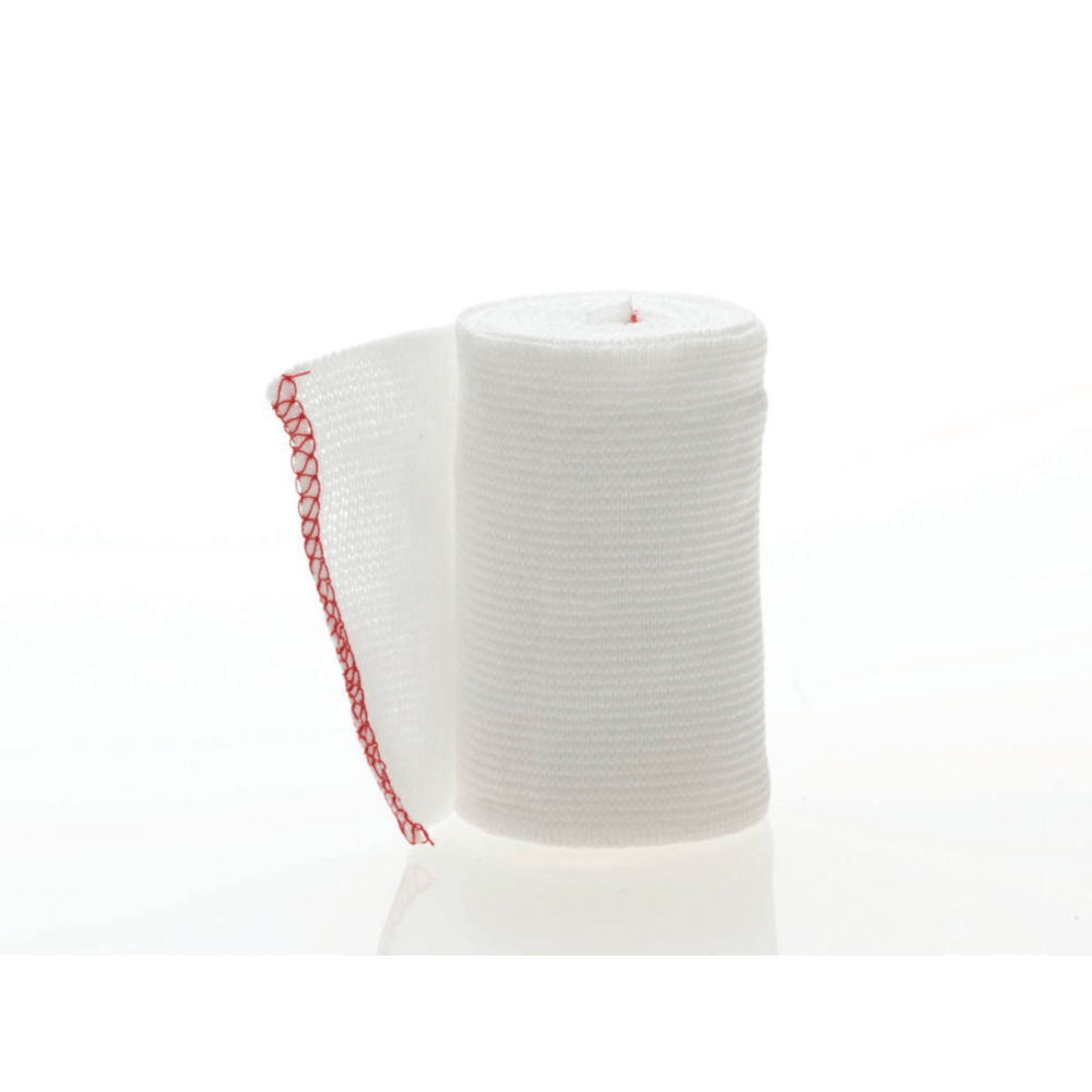 Medline Non-Sterile Swift-Wrap Elastic Bandages, 3in x 5 Yd., White, 10 Bandages Per Box, Case Of 5 Boxes