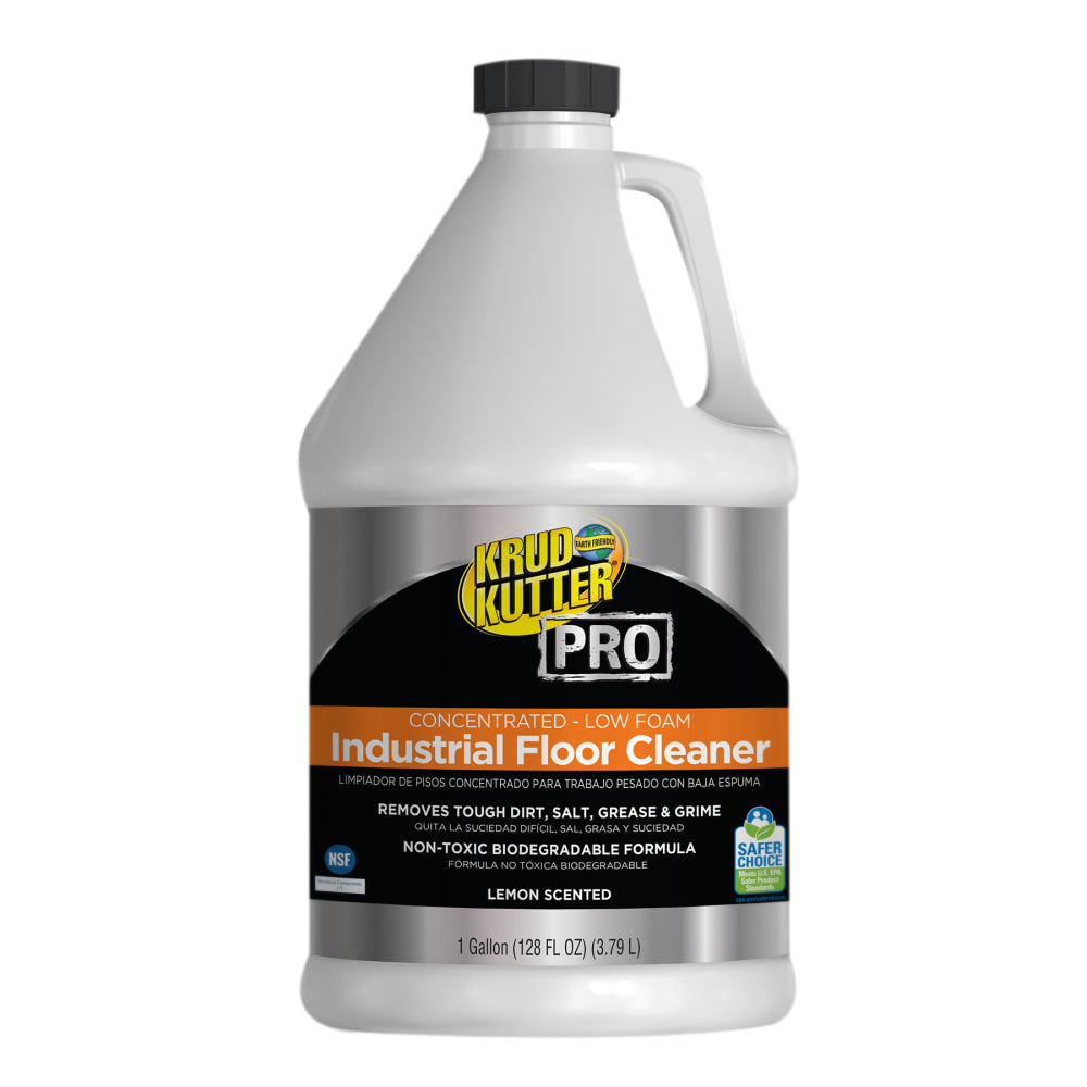 Rust-Oleum Krud Kutter Pro Concentrated Low-Foam Industrial Floor Cleaner, Citrus, 1 Gallon, Yellow, Pack Of 4 Jugs