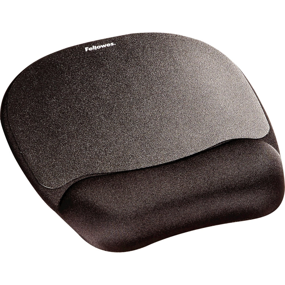 Fellowes Memory Foam Mouse Pad with Wrist Rest - Black (9176501) - 1inx7.94inx9.25in Dimension - Black - 9176501