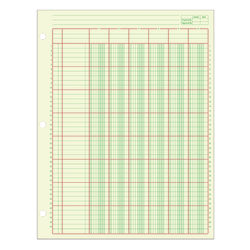 Adams Analysis Pad, 8 1/2in x 11in, 100 Pages (50 Sheets), 6 Columns, Green
