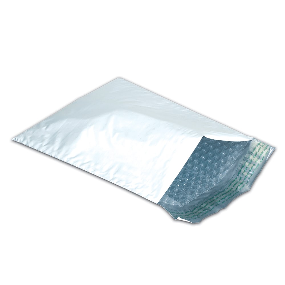 Partners Brand Bubble-Lined Poly Mailers, 12 1/2in x 19in, White, Box Of 25