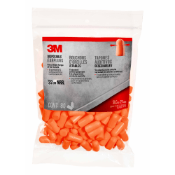 92800H80-DC - 3M Disposable Earplugs, Orange, 92800H80-DC, 80 Pairs Per Pack