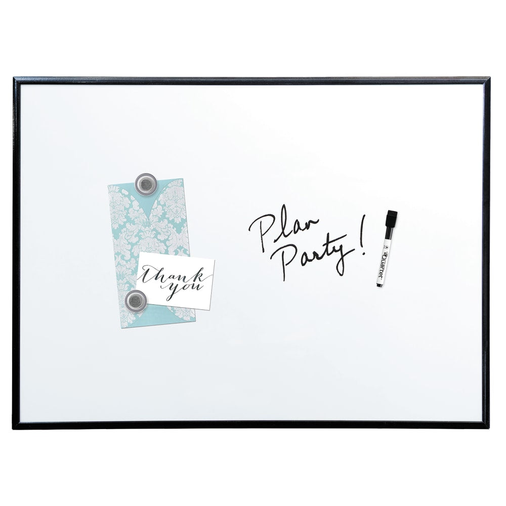 Quartet Magnetic Dry-Erase Whiteboard With Aluminum Frame With 36in x 24in, Aluminum Frame With Black Finish