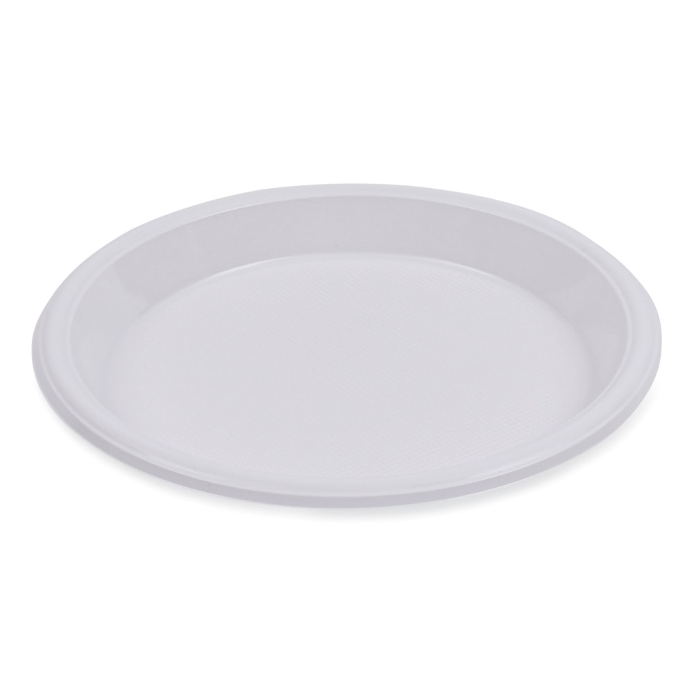 Boardwalk Hi-Impact Plastic Plates, 10in, White, Carton Of 500 Plates