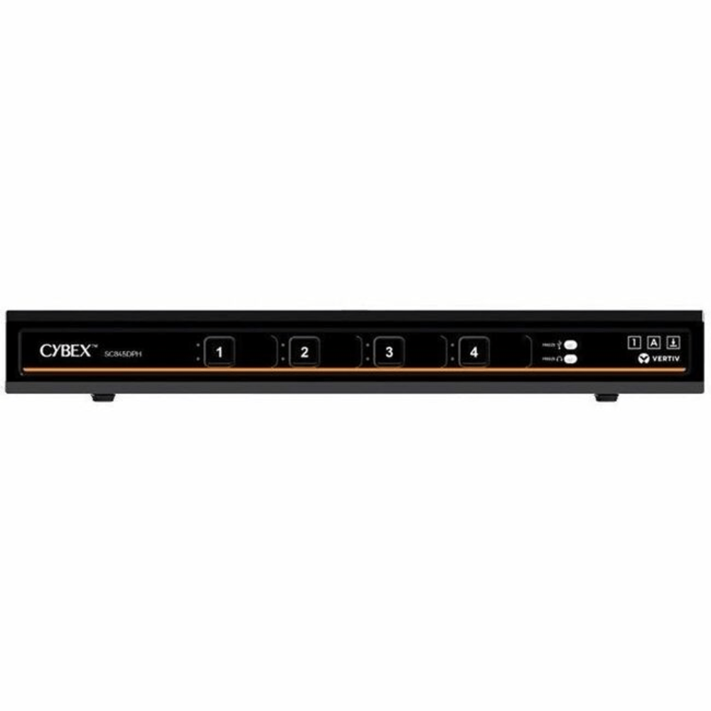 Vertiv Cybex SC800 Secure KVM| 4 Port Universal DP/H Single Display| CAC PP4.0 - Secure Desktop KVM Switches | Secure KVM Switch - SC845DPH400