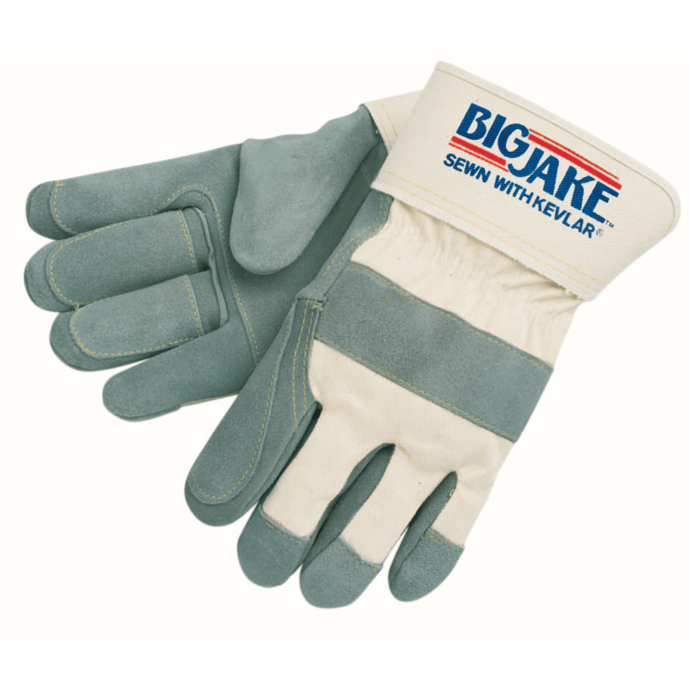 MCR Safety Big Jake Heavy Duty Side Split Gloves, X Large, Leather, Pack Of 12