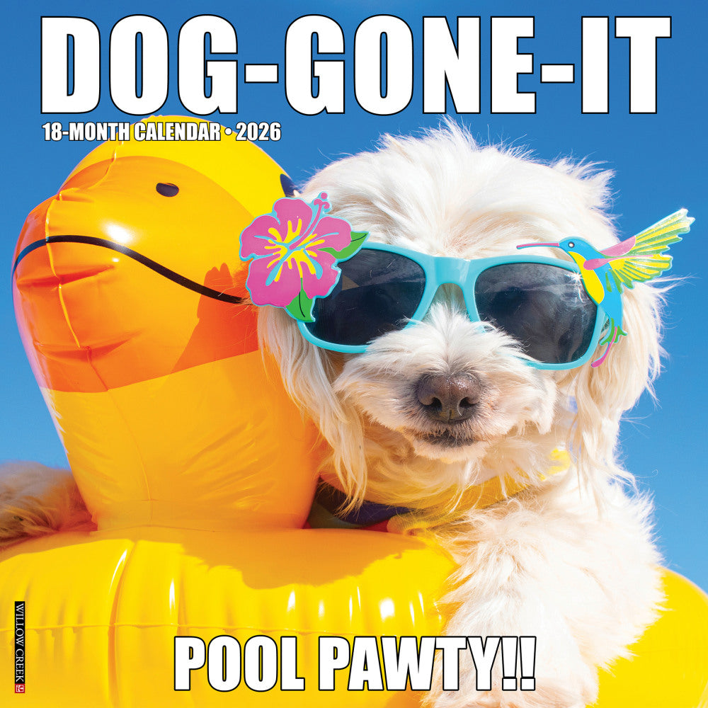 2026 Willow Creek Press Humor & Comics Monthly Wall Calendar, 12in x 12in, Dog-Gone-It, January To December, 50996