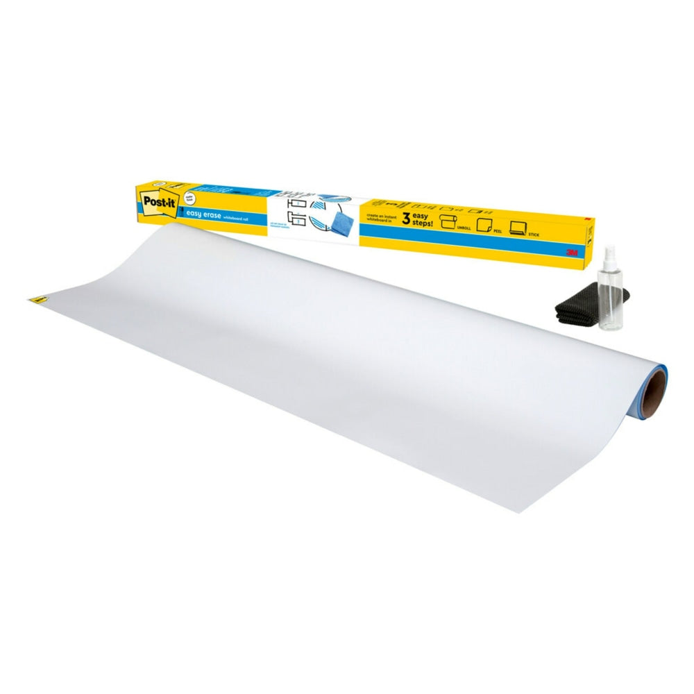 Post-it Easy Erase Permanent Marker Whiteboard Surface, 8 ft x 4 ft, Permanent Marker, White (EE8X4)