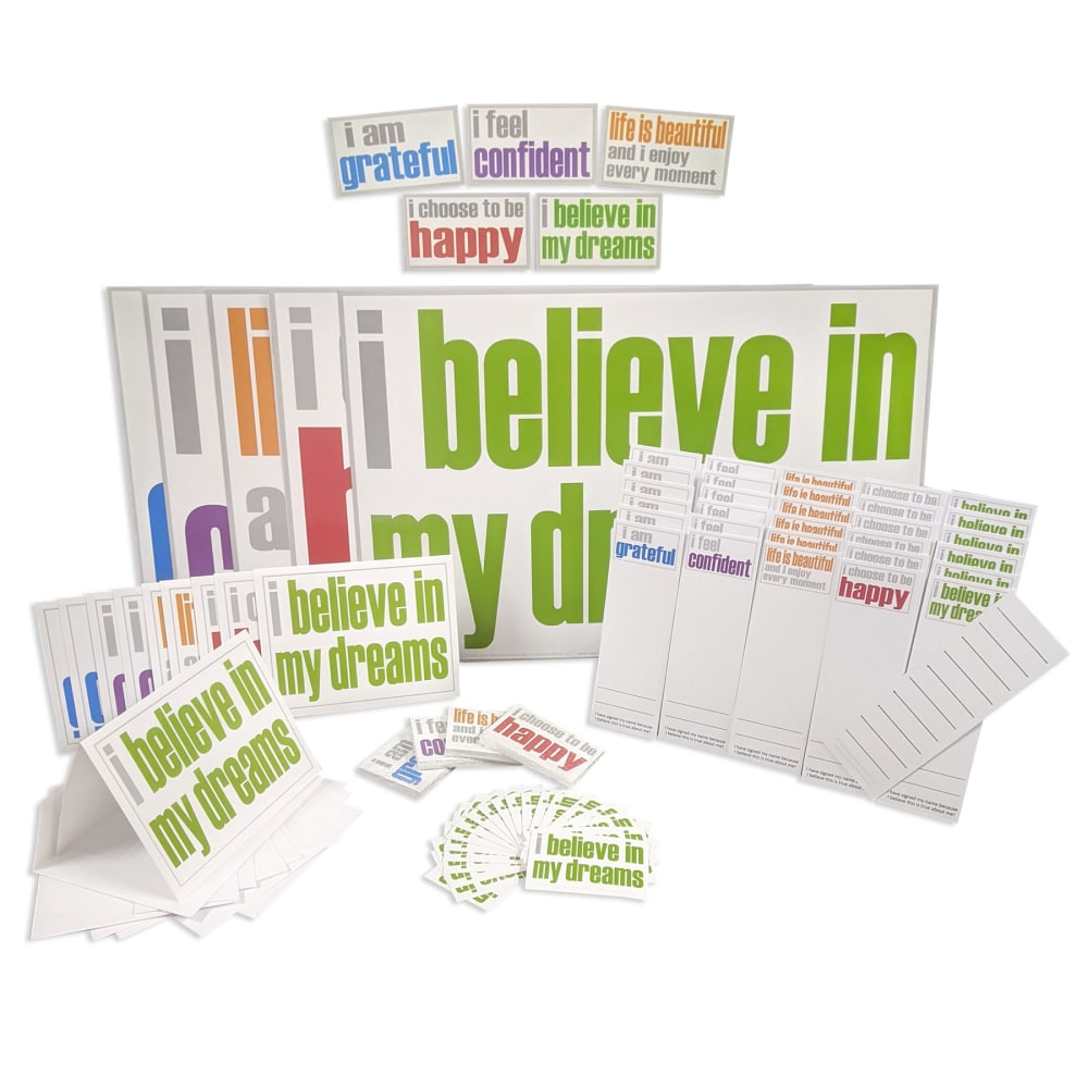 Inspired Minds Confidence Ultra Booster Set, Posters, Magnets, Notes, Page Keepers, Note Cards, 1 Kit - 150 Pieces