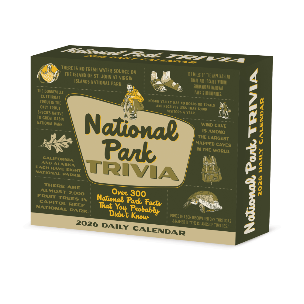 2026 Willow Creek Press Page-A-Day Daily Desk Calendar, 6-1/4in x 5-1/2in, National Park Trivia, January To December, 54314