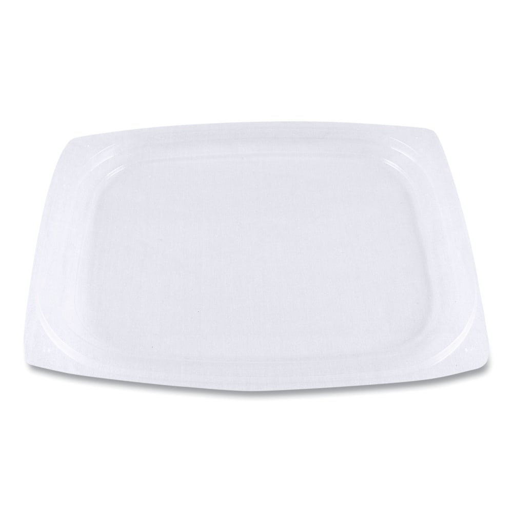 World Centric PLA Rectangular Deli Container Lids, 5/16inH x 4-13/16inW x 5-15/16inD, Clear, Pack Of 900 Lids
