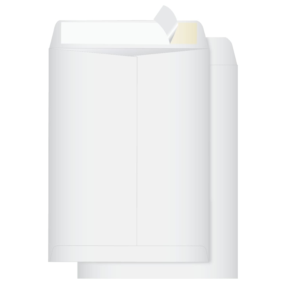 Quality Park Redi-Strip Catalog Envelopes, 9in x 12in, Self-Adhesive, White, Box Of 100