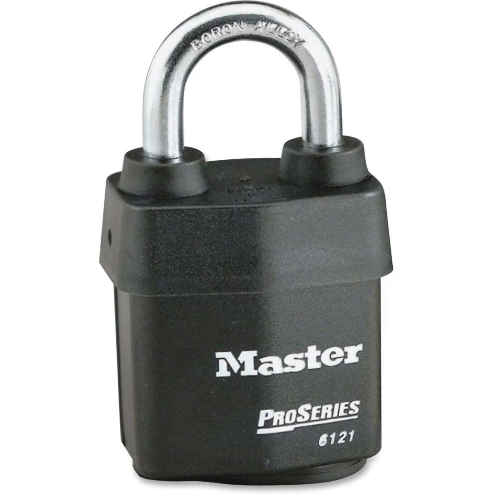 Master Lock Pro Series Rekeyable Padlock - Keyed Different - 0.31in Shackle Diameter - Cut Resistant, Pry Resistant, Weather Resistant - Steel - Black