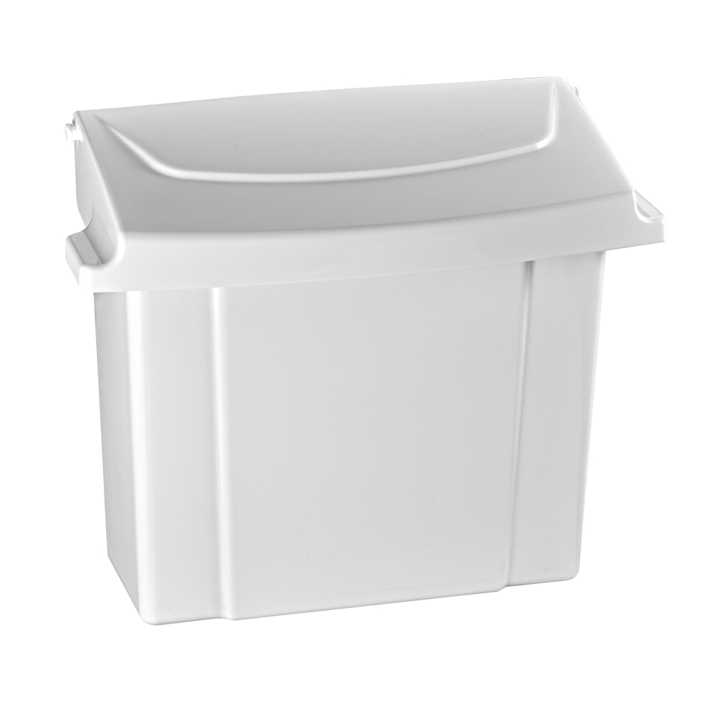 Alpine Industries Plastic Sanitary Napkin Receptacle, White
