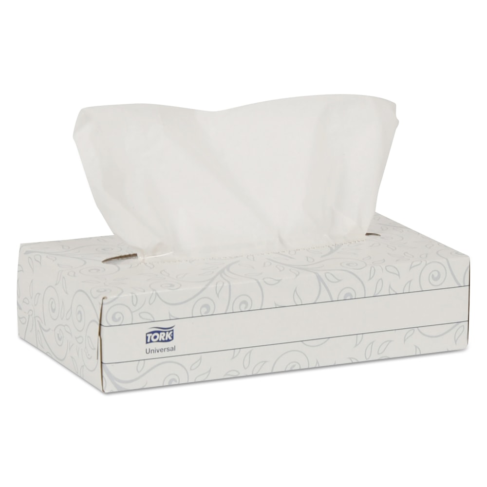 Tork Universal Facial Tissue, 2-Ply, White, 100 Sheets/Box, 30 Boxes/Carton