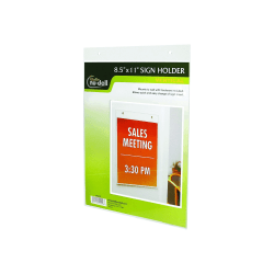 Nu Dell Acrylic Sign Holders  Support 8.50in x 11in Media  Acrylic  1 Each  Clear