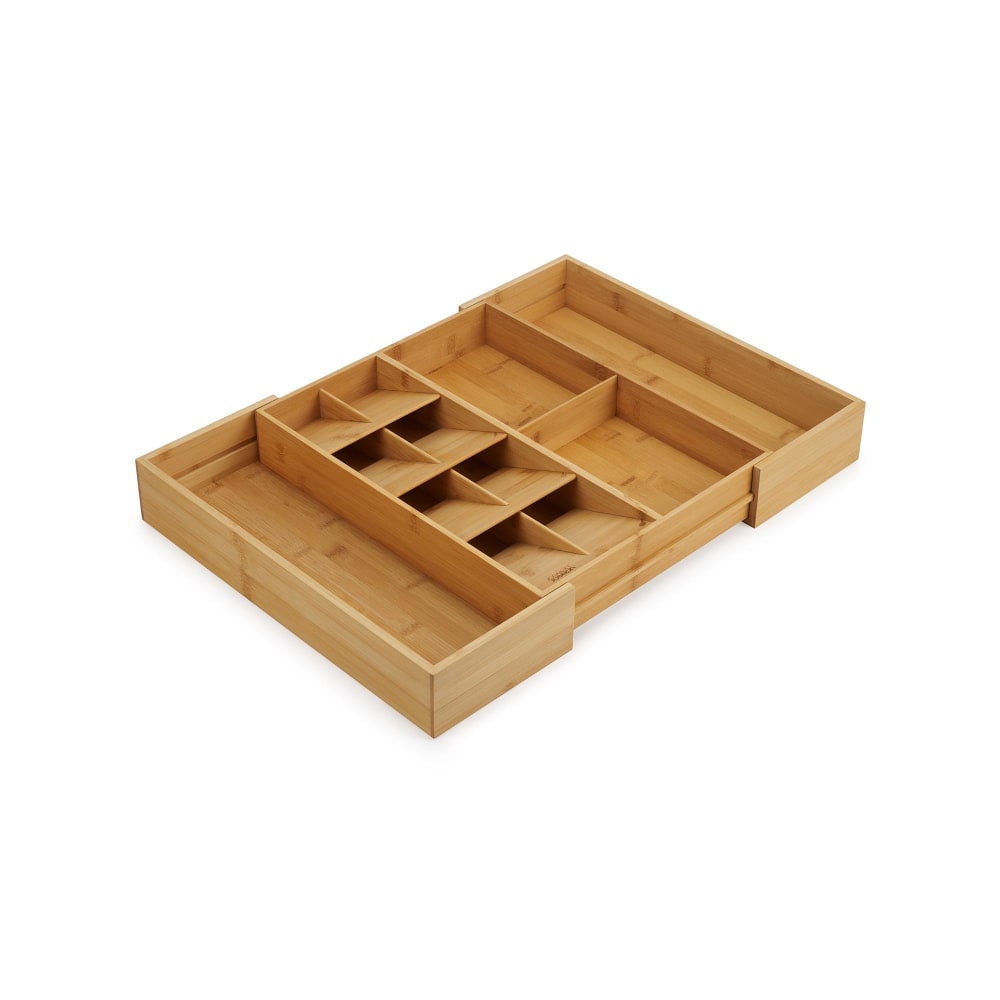 Joseph Joseph 2-Compartment Drawer Organizer, 2-1/2inH x 12-1/2inW x 15-1/2inD, Brown