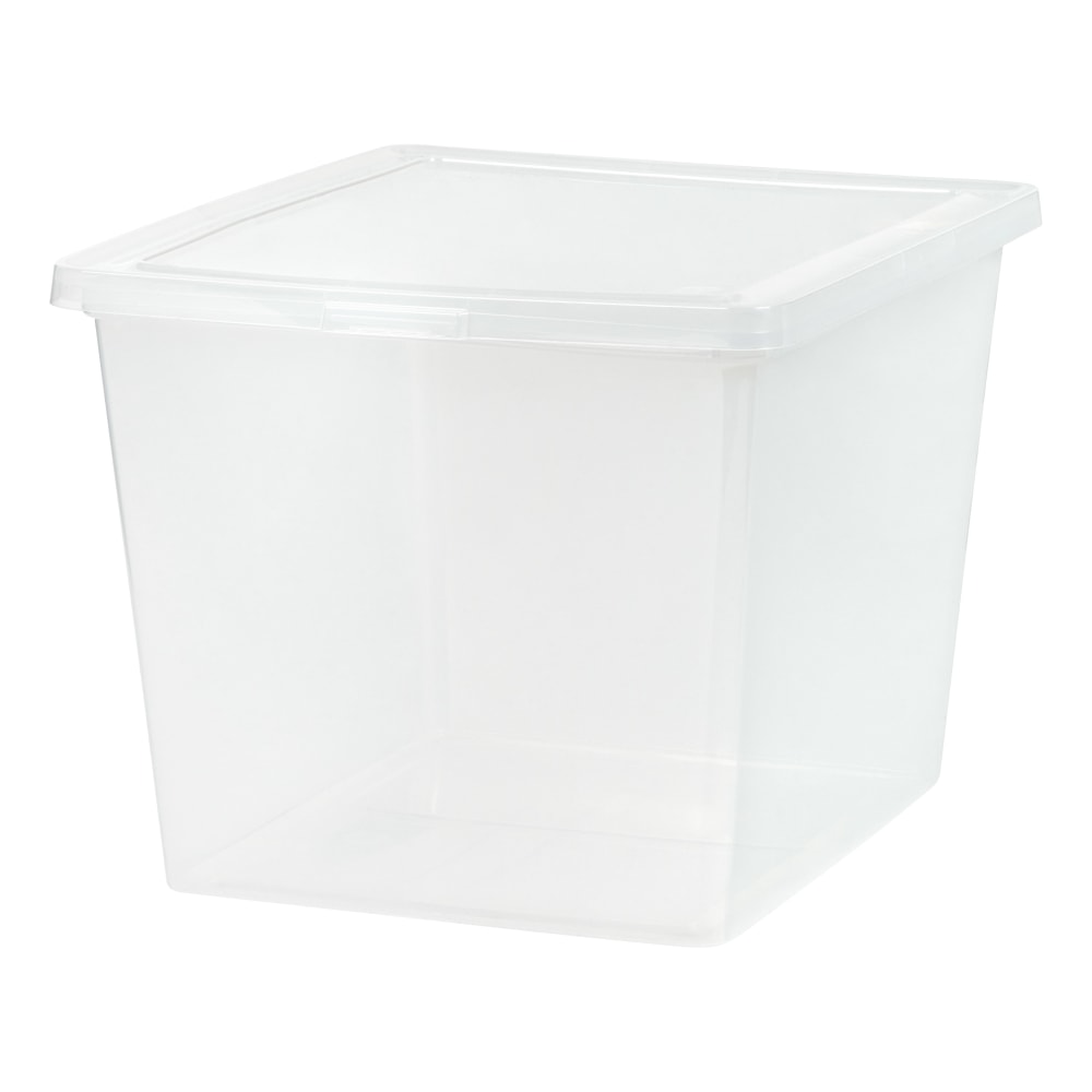 Iris Snap Top Storage Boxes, 9 Gallon, Clear, Set Of 6 Boxes