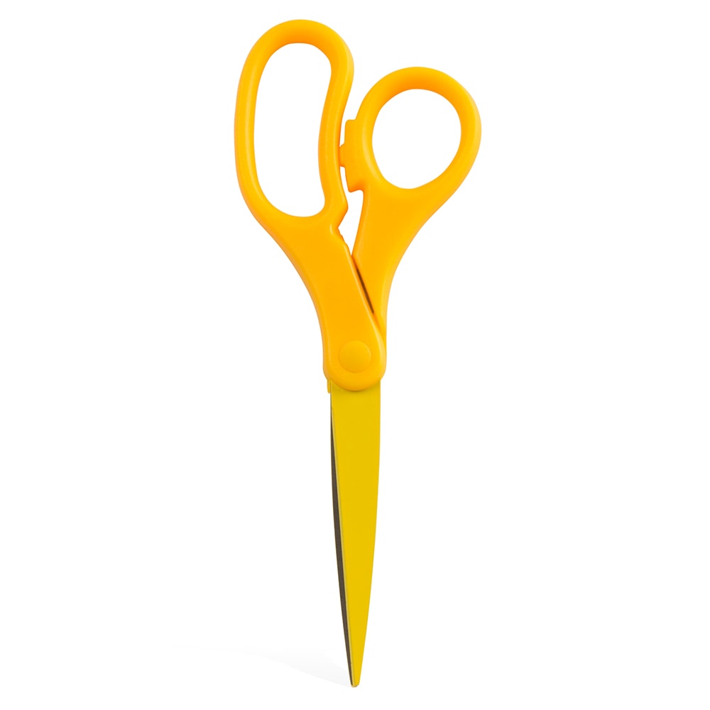 JAM Paper Precision Scissors, 8in, Pointed, Yellow