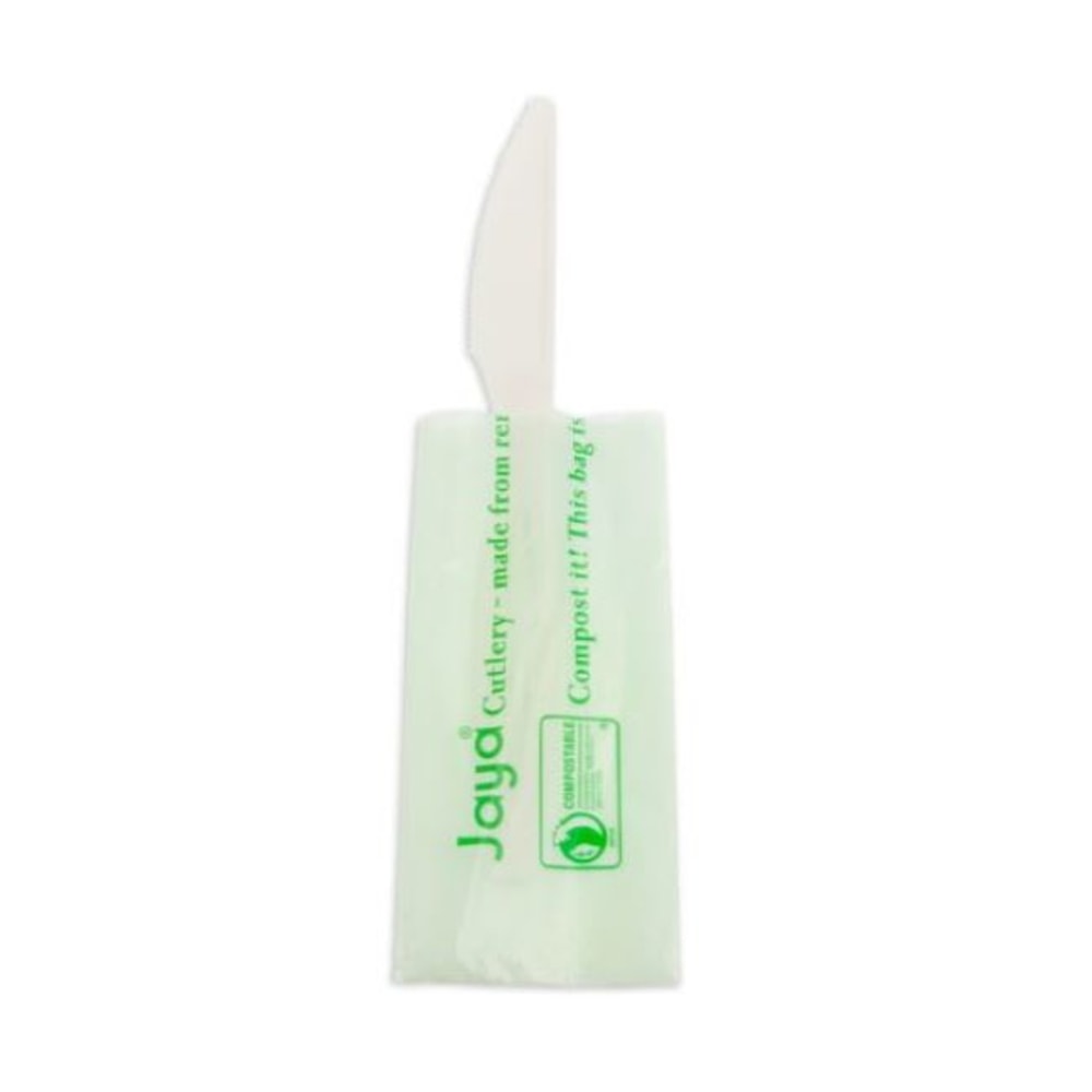 StalkMarket Compostable Cutlery Knives, Pearlescent White, Pack of 750