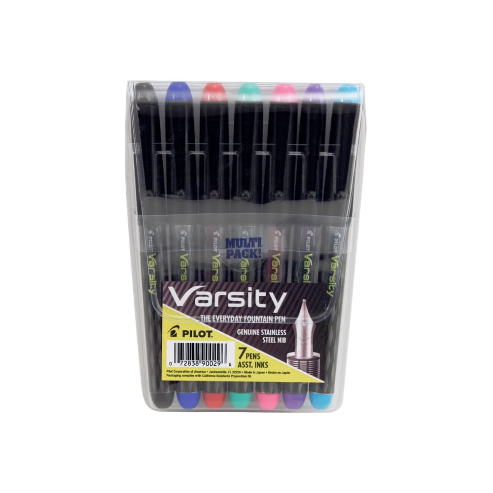 Pilot Varsity - Fountain pen - assorted colors - medium (pack of 7)